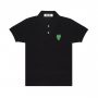 Comme Des Garcons Play Collar T-shirt Black c/w Green Heart 久川保玲黑色绿心Polo衫 size M