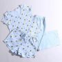 Line Fiends &Wego PJ set Blue家居服三件套